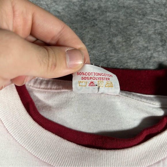 Vintage Hole Shirt Mens Large White Red 90s Courtney‎ Love Nirvana Logo Canadian - Picture 5 of 9